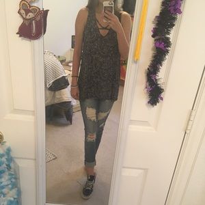 Distressed Pacsun high rise skinny jeans